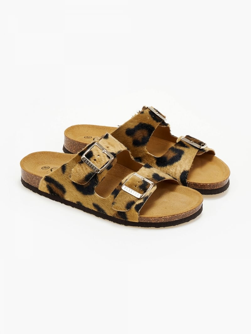 Σανδάλια ανατομικά από συνθετικό ponyskin Plakton 180010