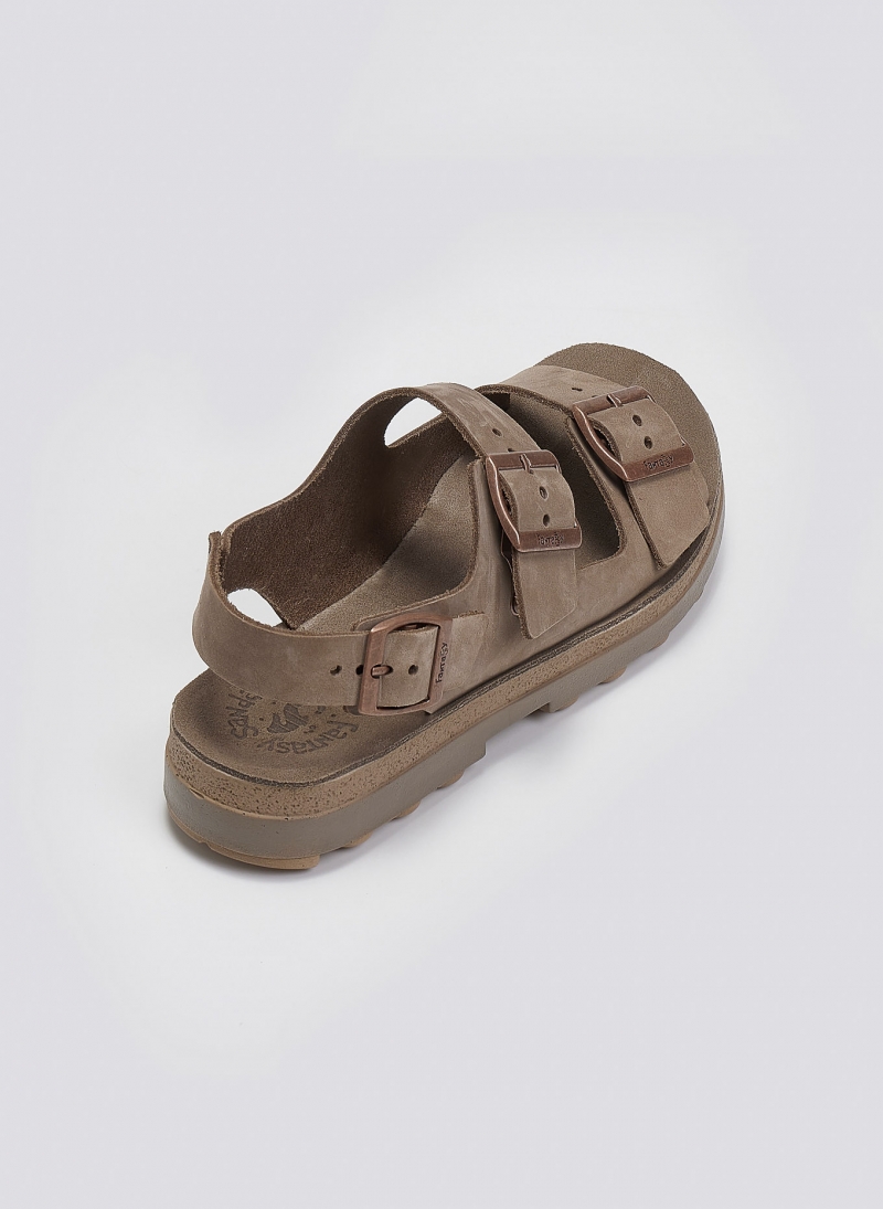 Σανδάλια δερμάτινα flatforms με τοκάδες MILLIE FANTASY SANDALS