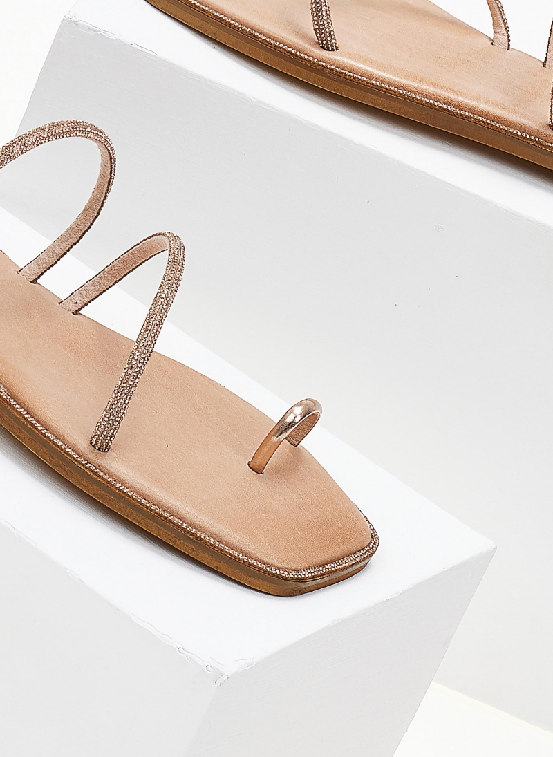 Σανδάλια δερμάτινα με στρας Iris Sandals
