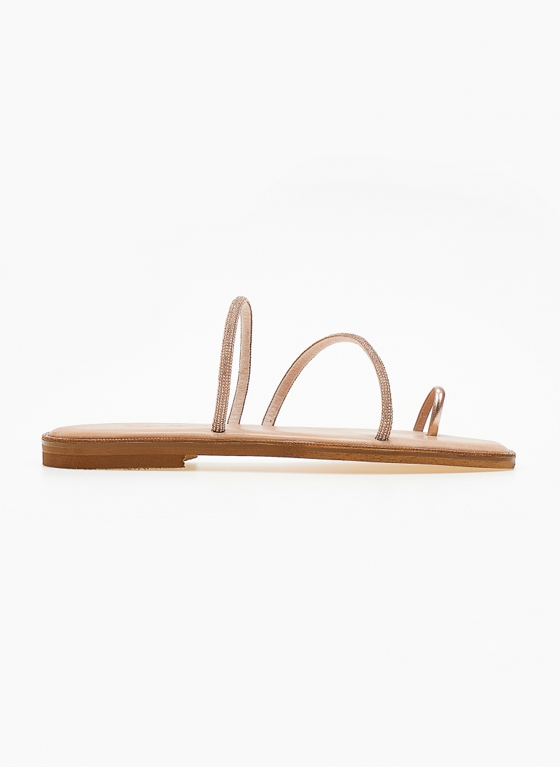 Σανδάλια δερμάτινα με στρας Iris Sandals