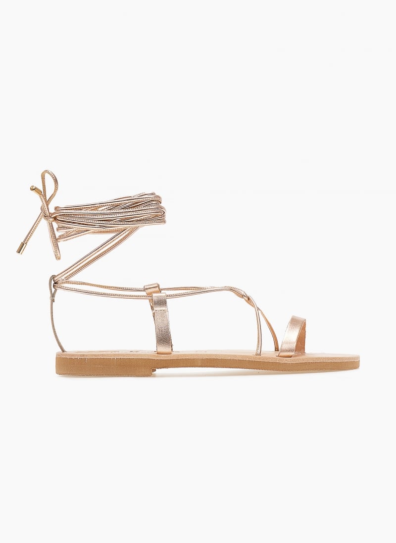 Σανδάλια δερμάτινα με κορδόνια Iris Sandals