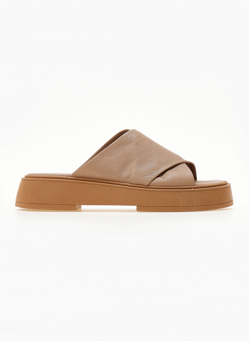 Σανδάλια flatforms δερμάτινα crossover Iris Sandals