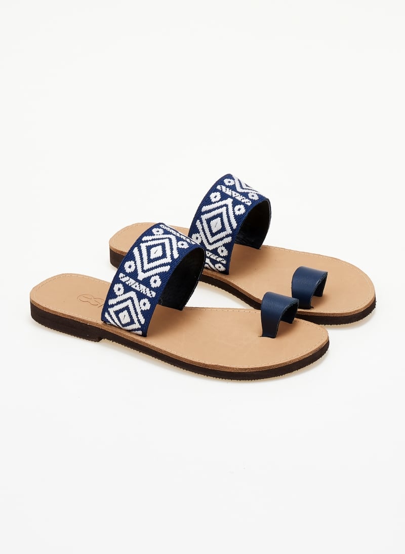 Σανδάλια δερμάτινα με boho φάσα Estil