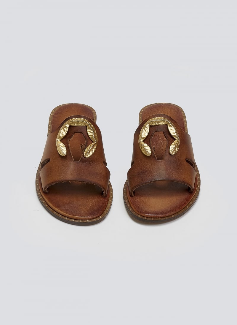 Σανδάλια δερμάτινα με διακοσμητικό Iris Sandals