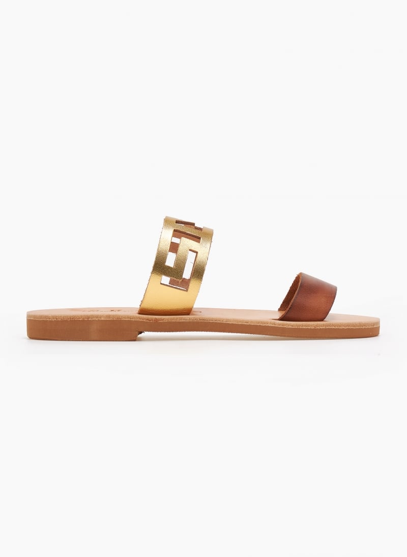 Σανδάλια δερμάτινα με διάτρητη φάσα Iris Sandals