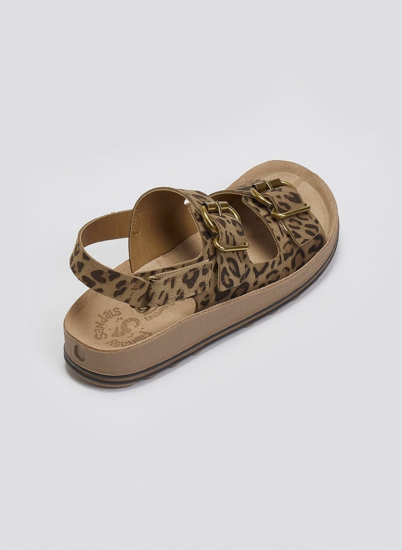 Σανδάλια δερμάτινα με print FABIOLA FANTASY SANDALS