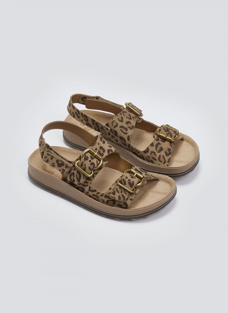 Σανδάλια δερμάτινα με print FABIOLA FANTASY SANDALS