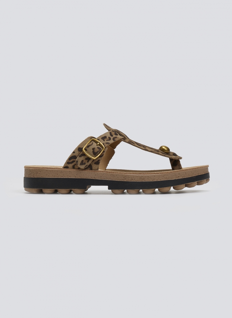 Σανδάλια δερμάτινα με print MIRABELLA FANTASY SANDALS
