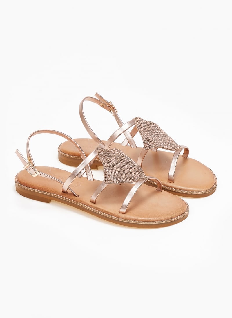 Σανδάλια δερμάτινα με στρας Iris Sandals