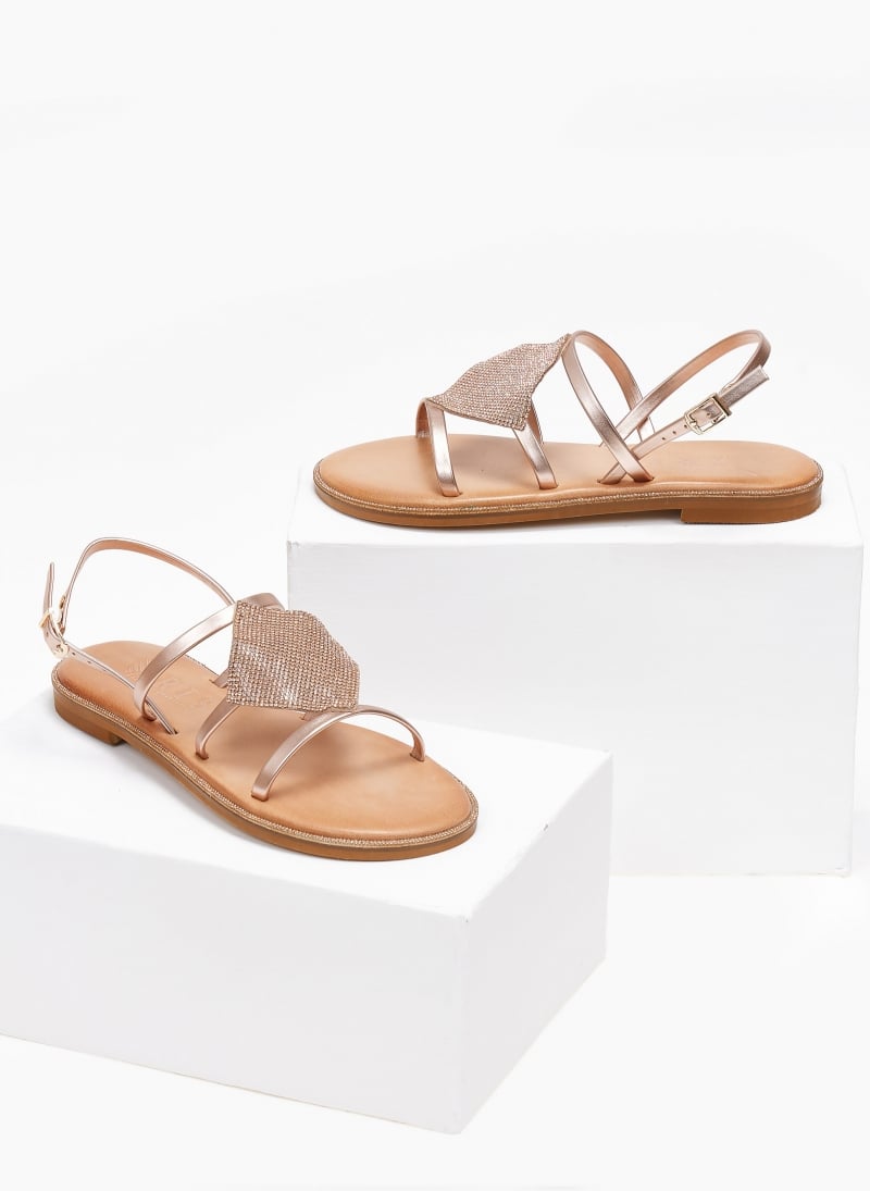 Σανδάλια δερμάτινα με στρας Iris Sandals