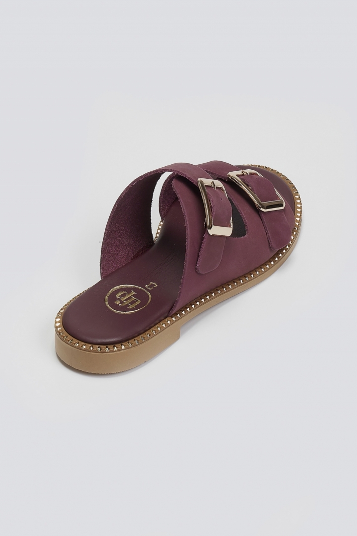 Σανδάλια δερμάτινα nubuck με τοκάδες TFP