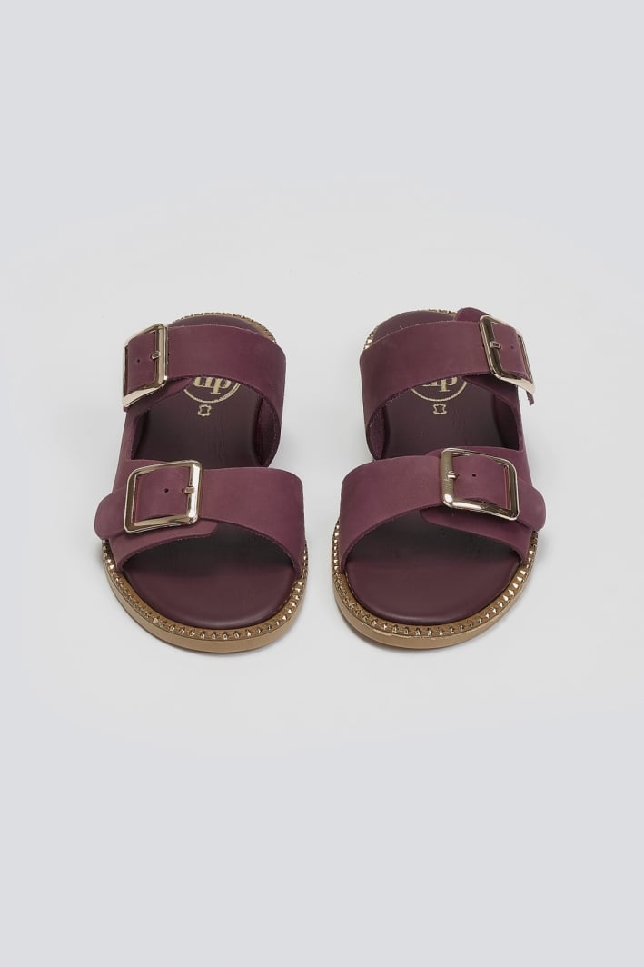 Σανδάλια δερμάτινα nubuck με τοκάδες TFP