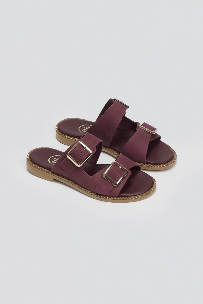 Σανδάλια δερμάτινα nubuck με τοκάδες TFP