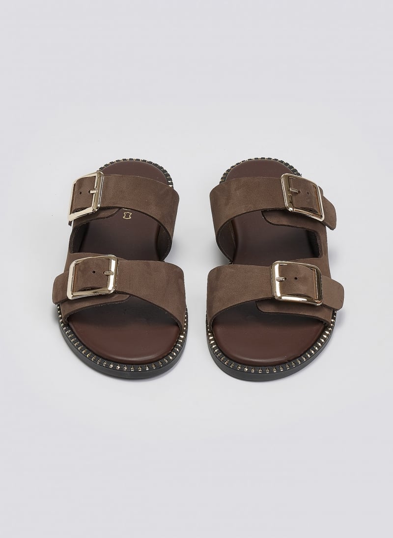 Σανδάλια δερμάτινα nubuck με τοκάδες TFP