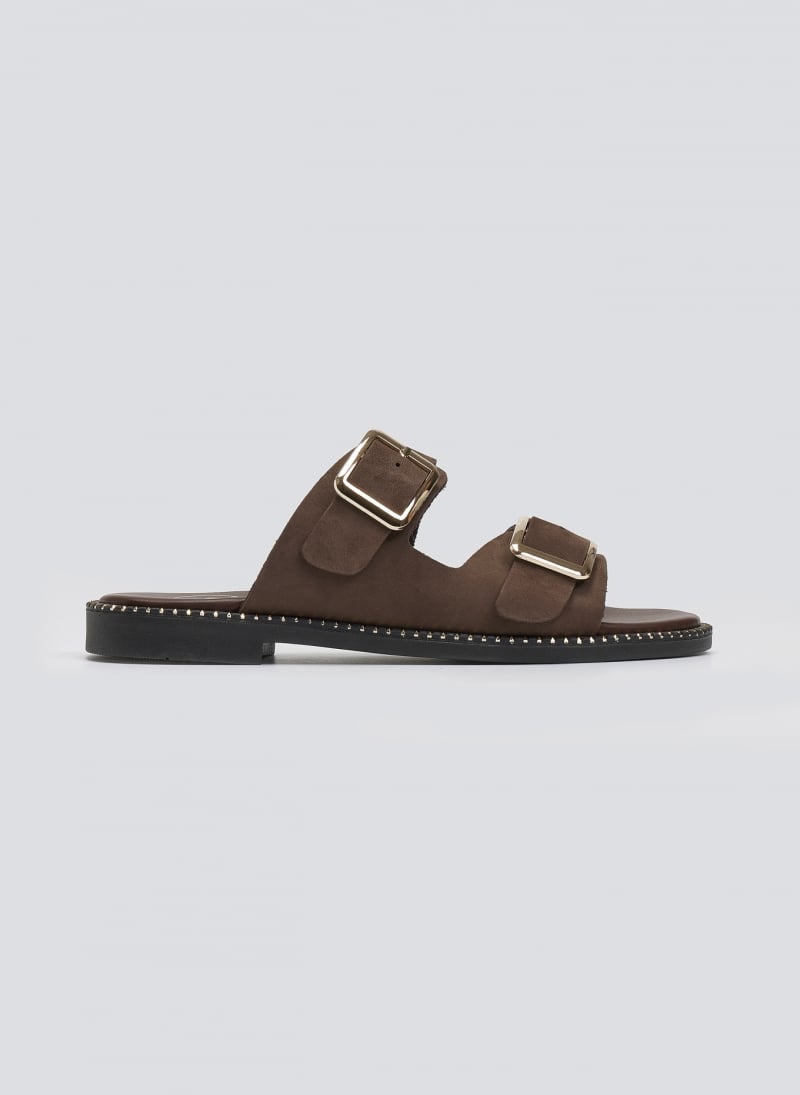 Σανδάλια δερμάτινα nubuck με τοκάδες TFP