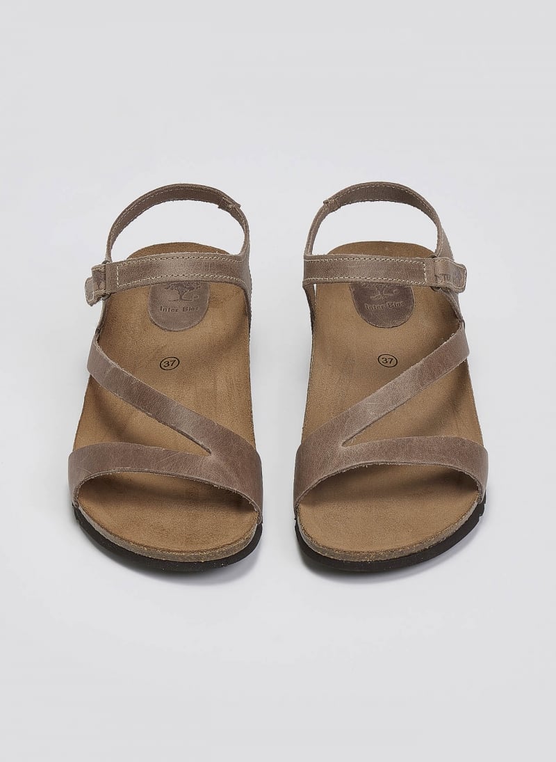 Σανδάλια δερμάτινα με velcro Interbios
