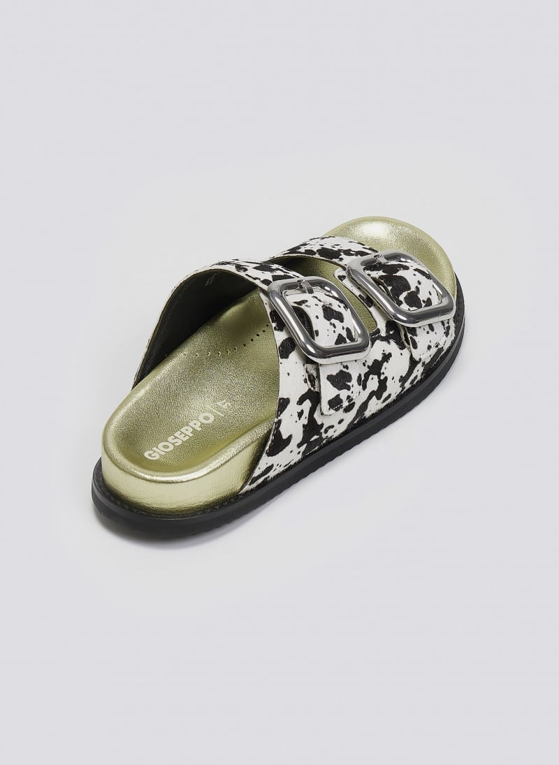 Σανδάλια δερμάτινα ponyskin με print Gioseppo