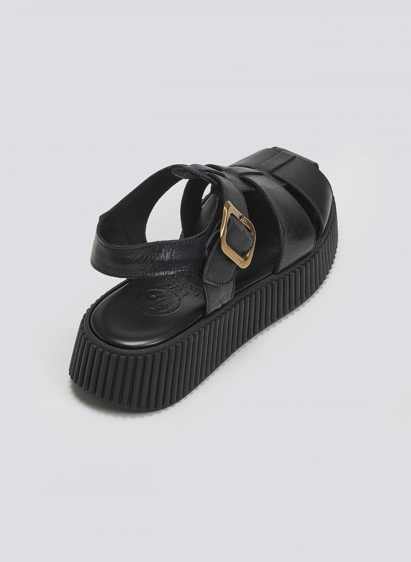 Σανδάλια fisherman flatforms δερμάτινα Tfp