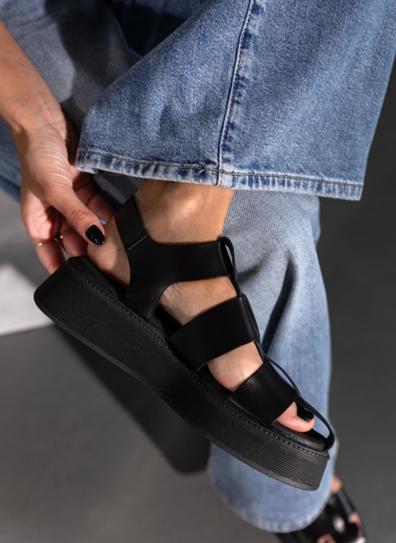 Σανδάλια flatforms fisherman από γνήσιο δέρμα Ragazza 01231