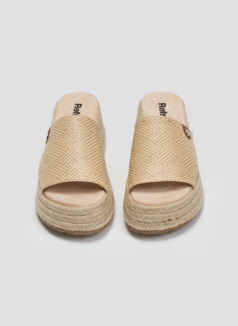 Σανδάλια flatforms από ψάθα Refresh 172667