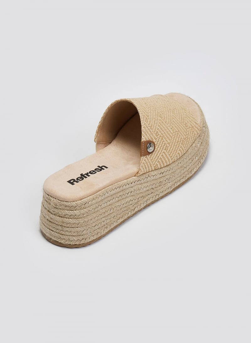 Σανδάλια flatforms από ψάθα Refresh 172667