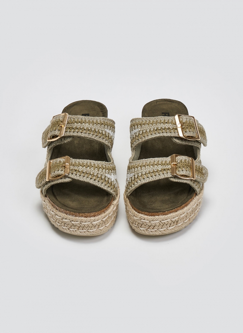 Σανδάλια flatforms από σχοινί Refresh172760