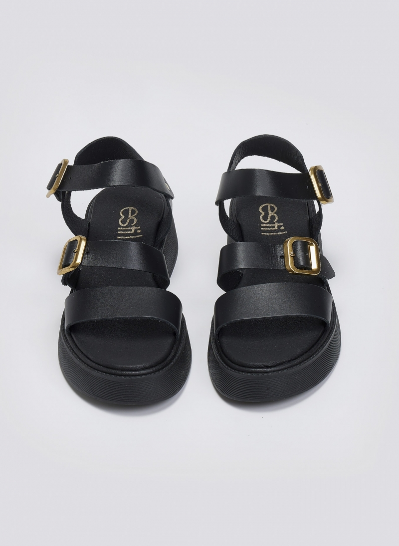 Σανδάλια flatforms δερμάτινα Estil
