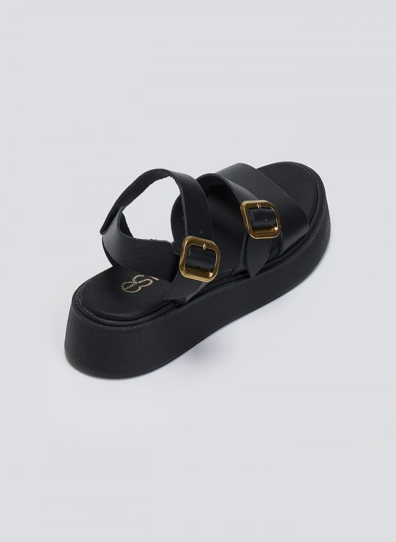 Σανδάλια flatforms δερμάτινα Estil