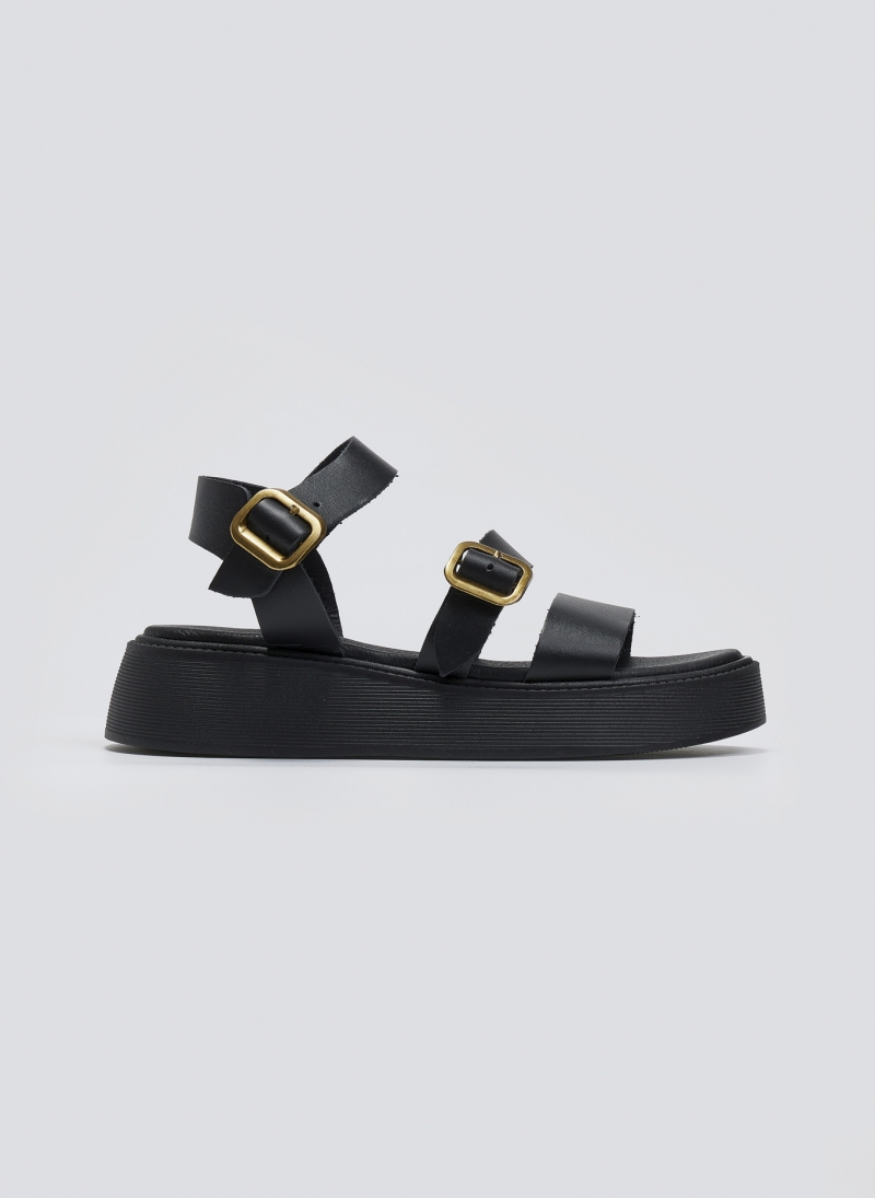 Σανδάλια flatforms δερμάτινα Estil