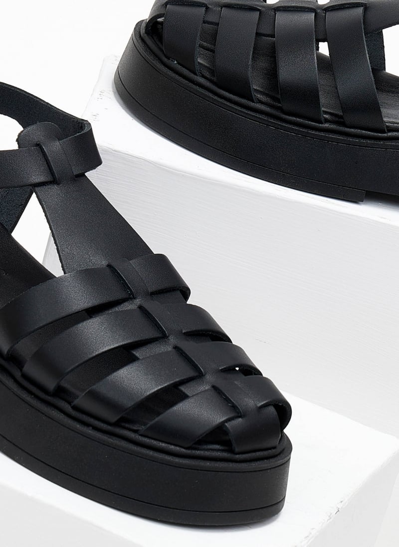 Σανδάλια flatforms δερμάτινα fisherman Iris Sandals