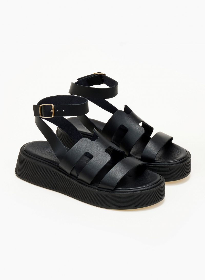 Σανδάλια flatforms δερμάτινα Iris Sandals
