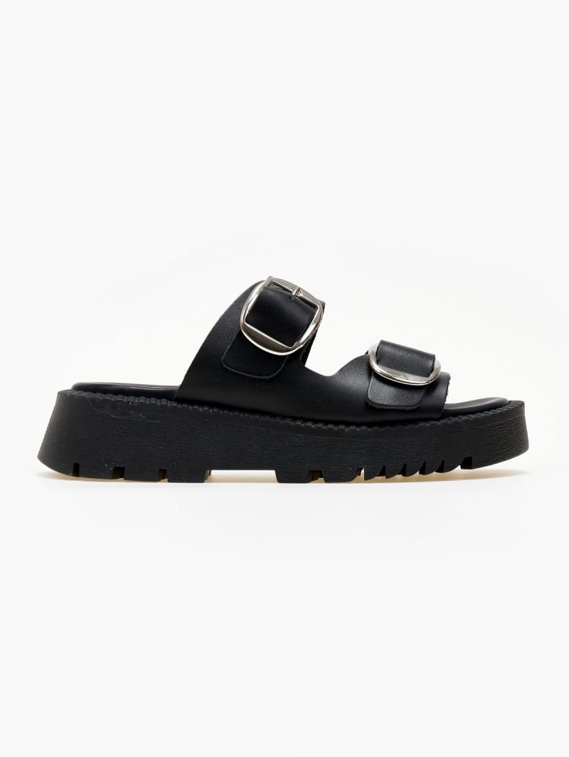 Σανδάλια flatforms δερμάτινα με διπλή φάσα TFP