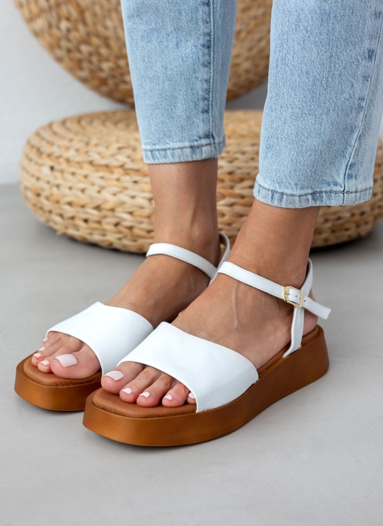 Σανδάλια flatforms δερμάτινα Ragazza 01160