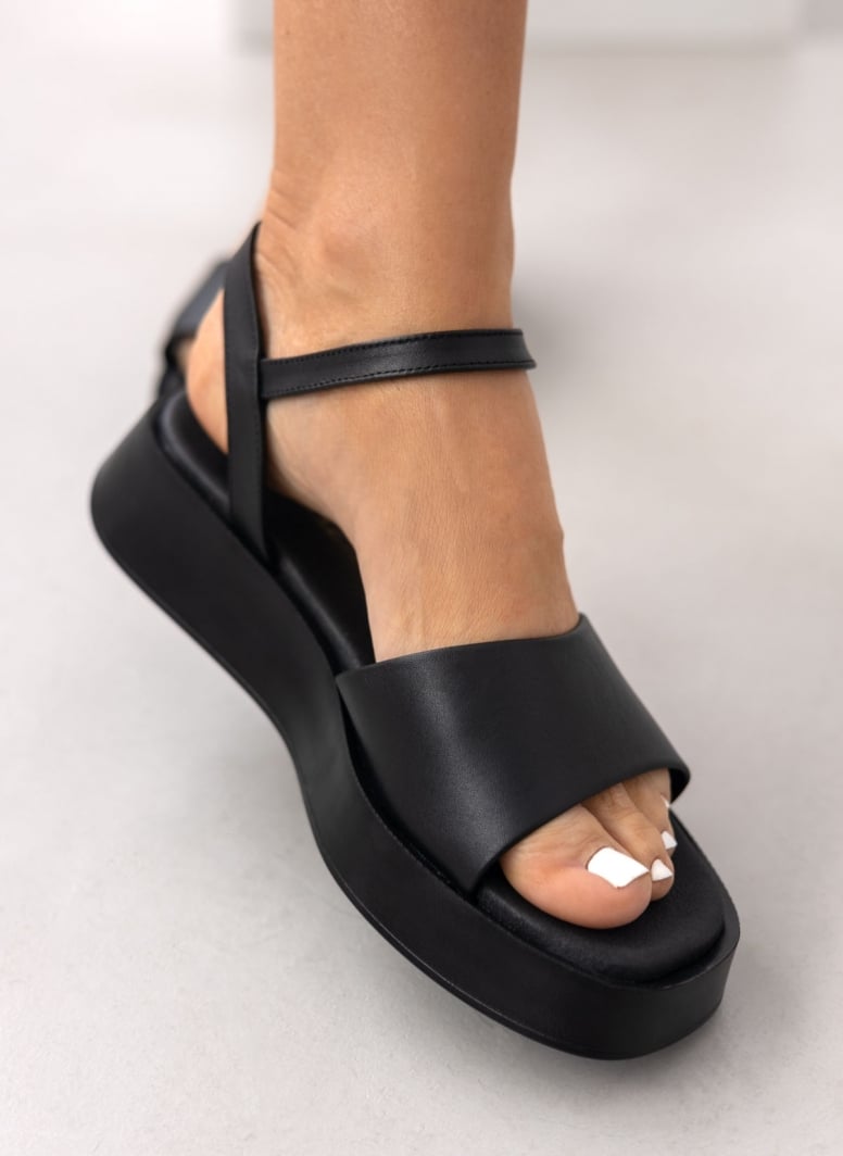 Σανδάλια flatforms δερμάτινα Ragazza 01160