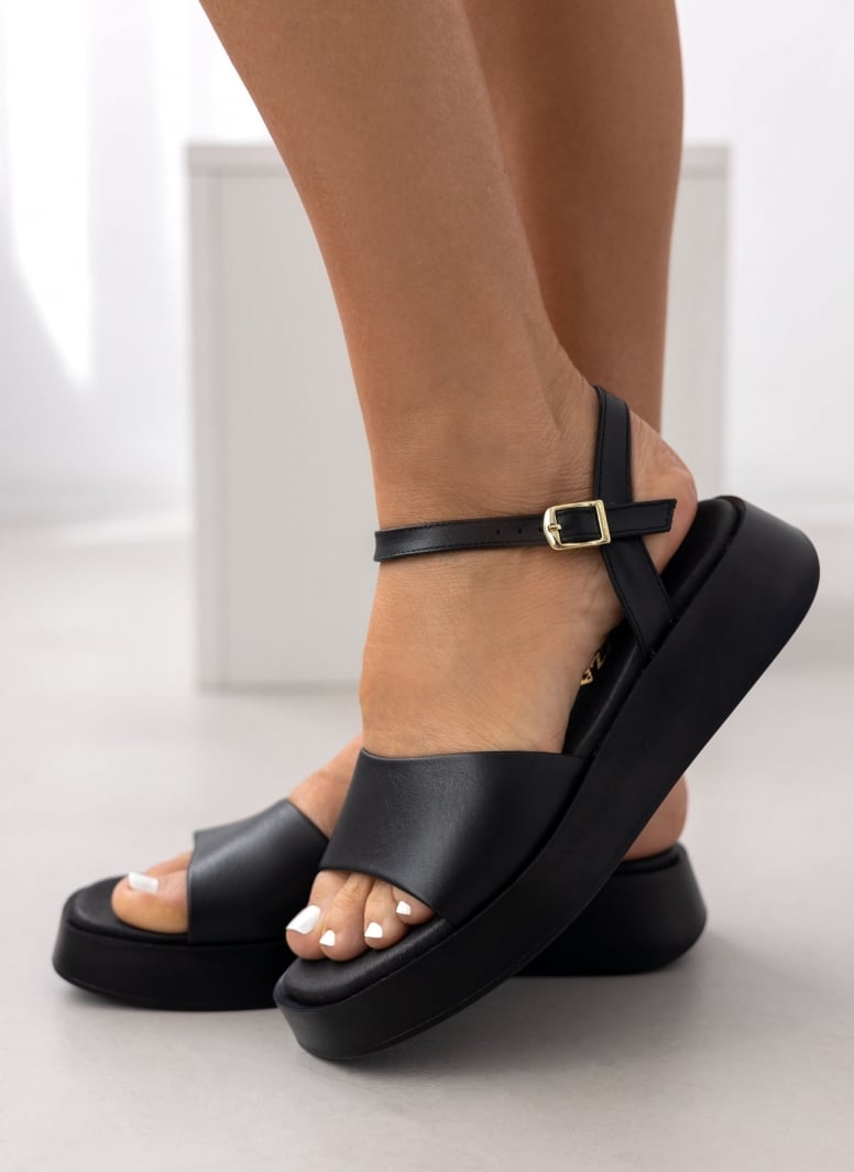 Σανδάλια flatforms δερμάτινα Ragazza 01160