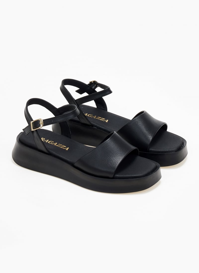 Σανδάλια flatforms δερμάτινα Ragazza 01160