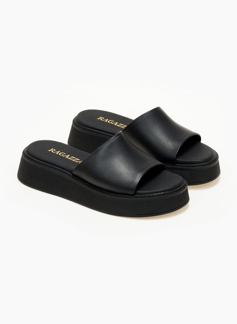 Σανδάλια flatforms δερμάτινα Ragazza 01235