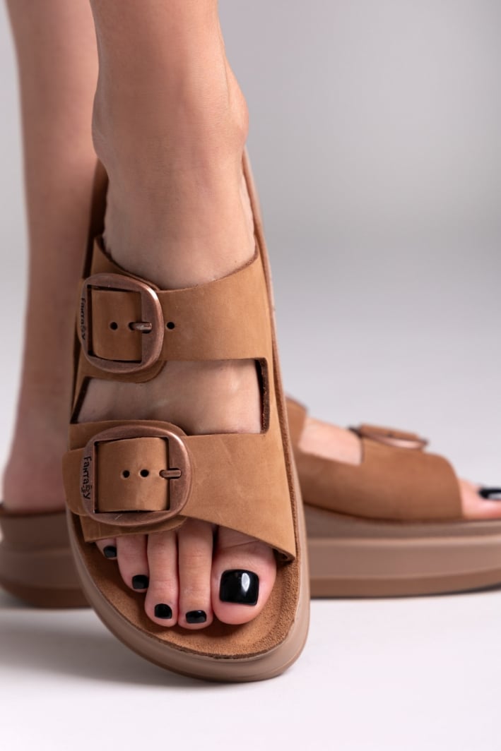 Σανδάλια flatforms δερμάτινα ZEFI FANTASY SANDALS