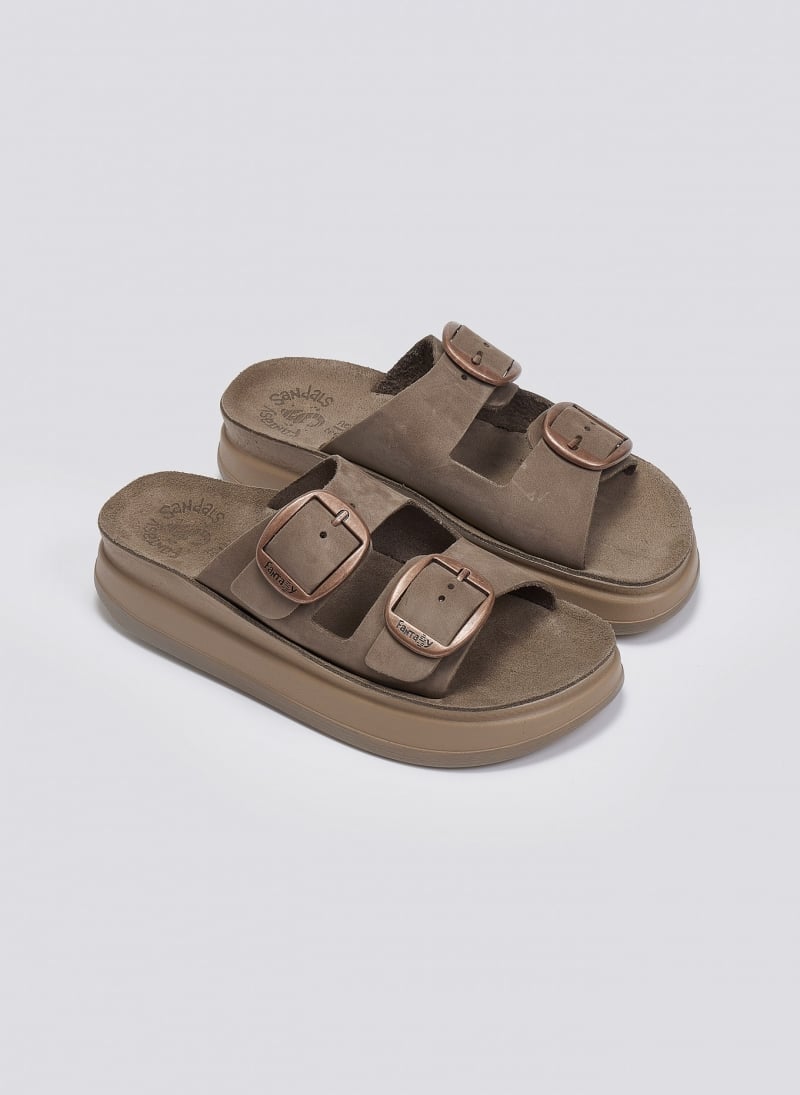 Σανδάλια flatforms δερμάτινα ZEFI FANTASY SANDALS