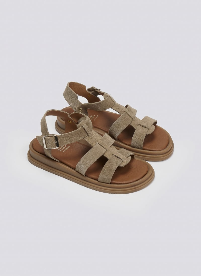 Σανδάλια flatforms καστόρινα gladiator Estil