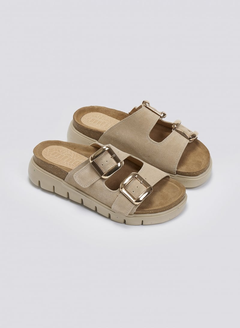 Σανδάλια flatforms καστόρινα MARIAMARE