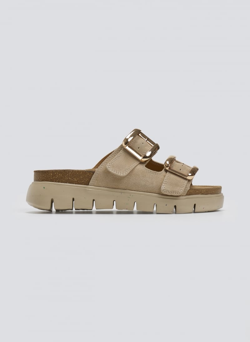 Σανδάλια flatforms καστόρινα MARIAMARE