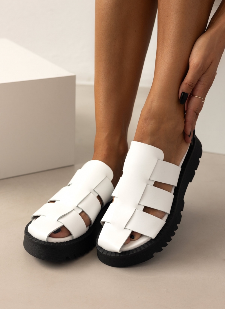 Σανδάλια flatforms fisherman από γνήσιο δέρμα TFP