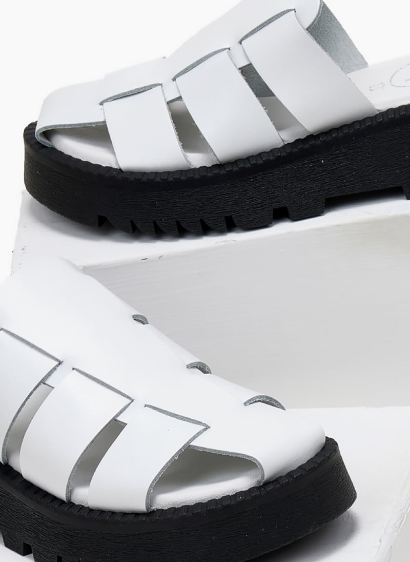 Σανδάλια flatforms fisherman από γνήσιο δέρμα TFP