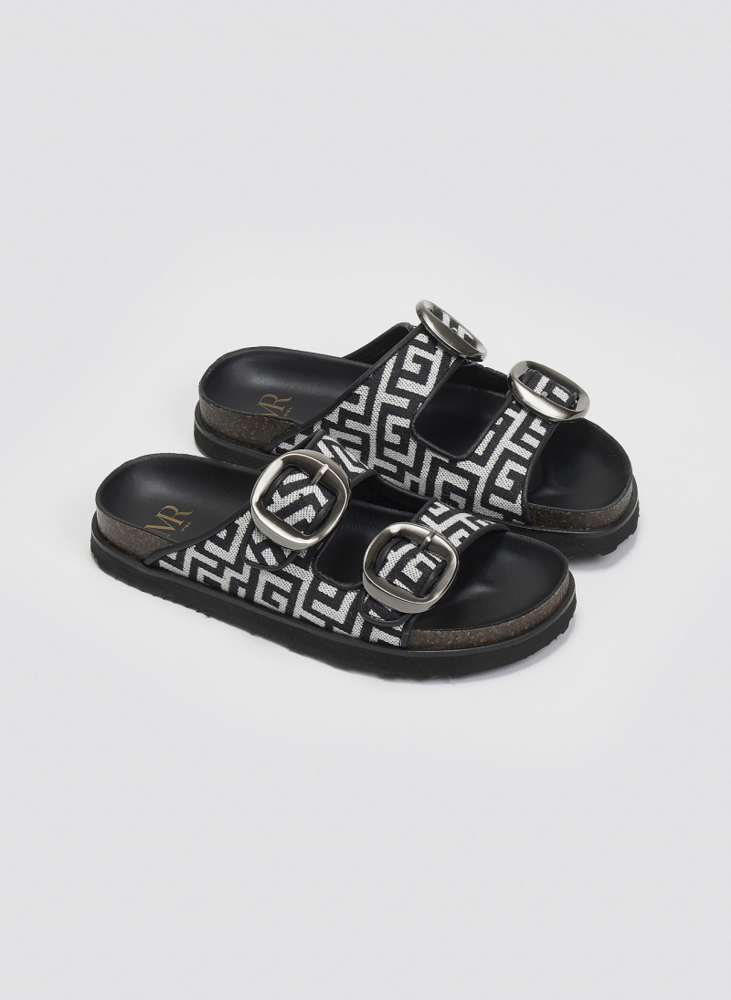 Σανδάλια flatforms με φάσες και τοκάδες