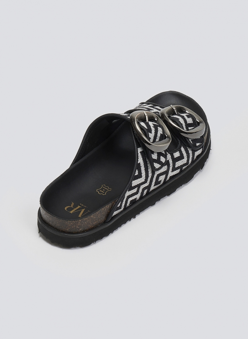 Σανδάλια flatforms με φάσες και τοκάδες