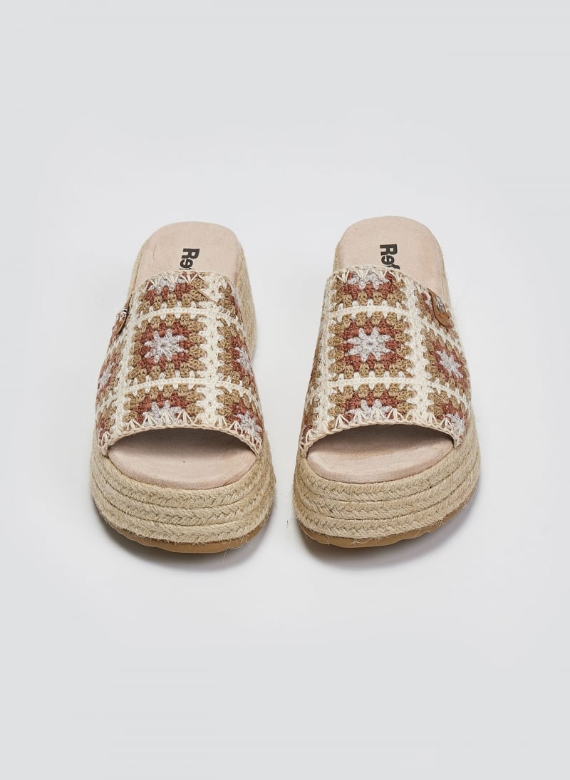 Σανδάλια flatforms με πλεκτό σχέδιο Refresh 172842
