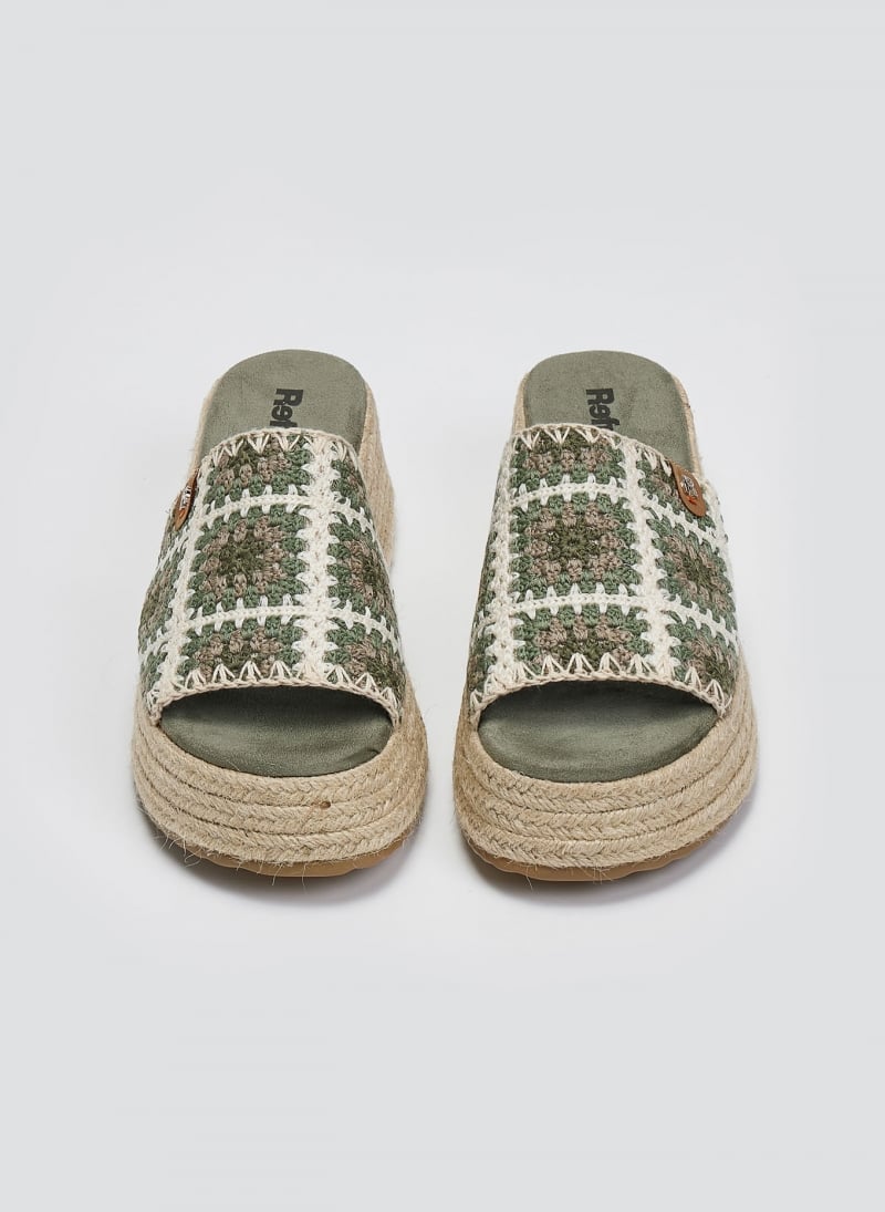Σανδάλια flatforms με πλεκτό σχέδιο Refresh 172842