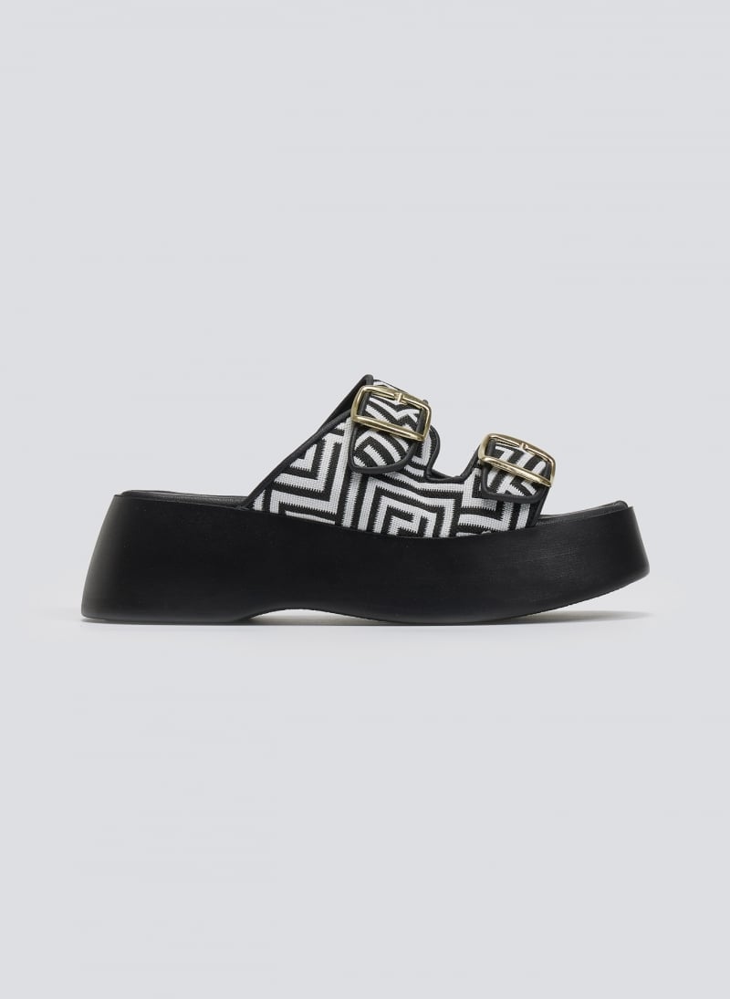 Σανδάλια flatforms με print Estil