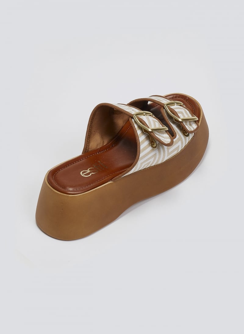 Σανδάλια flatforms με print Estil